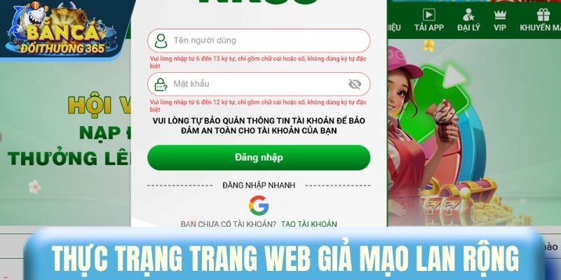 Đăng Nhập Cổng Game Bắn Cá Đổi Thưởng Chi Tiết A Đến Z Thực trạng trang web giả mạo lan rộng